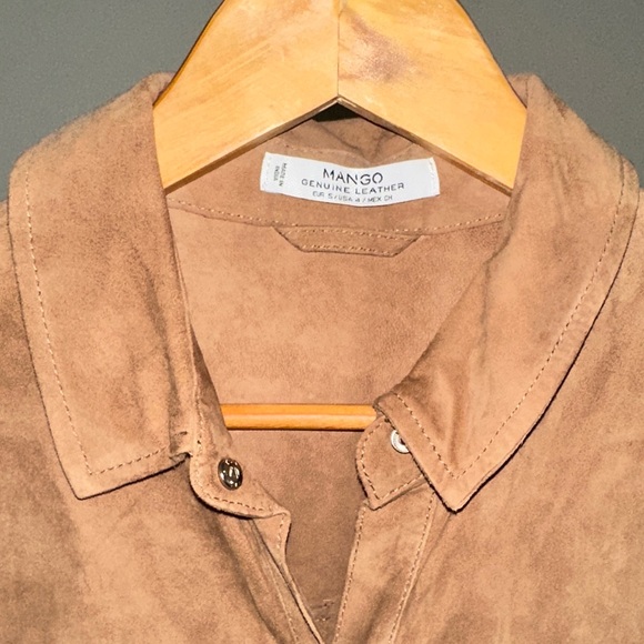 Mango Tan Leather Button-Up Vest - Picture 2 of 5